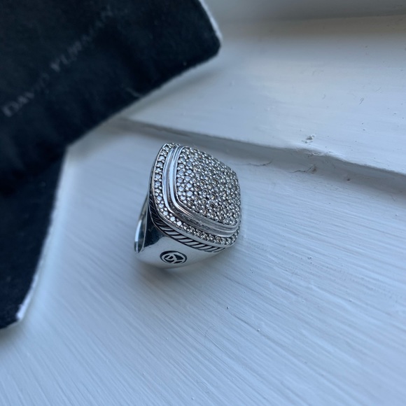 David Yurman diamond ring and earrings - Picture 3 of 7